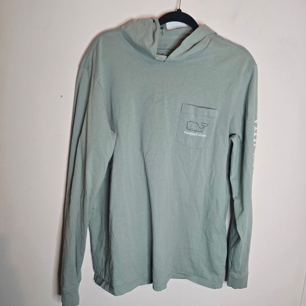 Vineyard Vines Light Green Long Sleeve Hoodie Tee Mens Medium